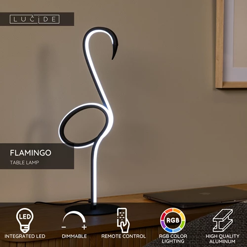 Lucide FLAMINGO - Table lamp - LED Dim. - Rgb - Multicolor - USP